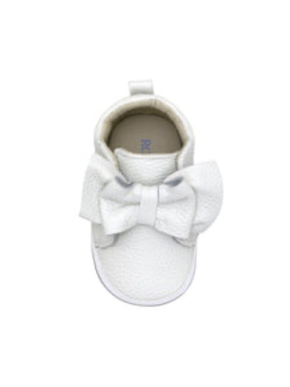 Robeez Aria White Bow Slip-On Baby Shoe